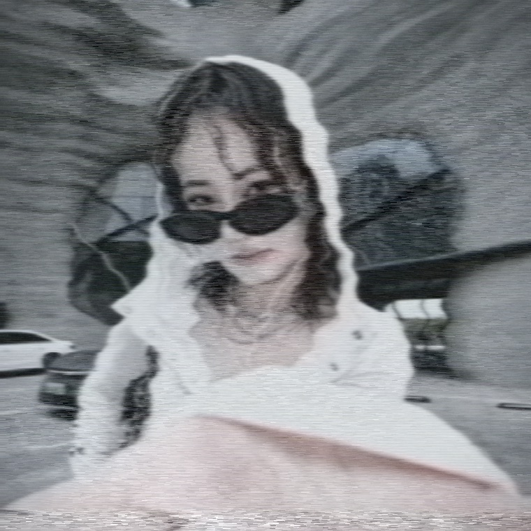 The same photograph through the Destroyed Tape preset